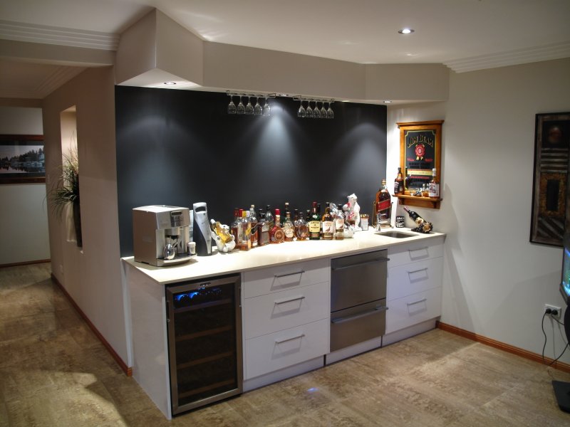 Bar with coffee maker